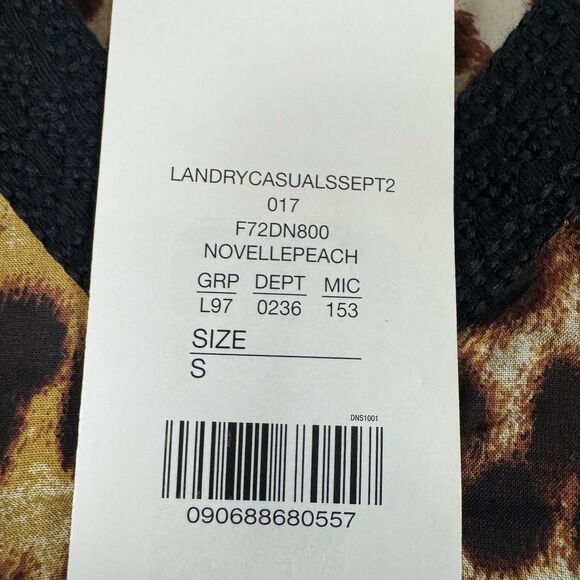 NWT Kate Landry Zip Front Caftan Beach Dress Novelle Peach Animal Print - Picture 11 of 11